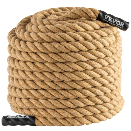100ft Professional Climbing Rope – 1" Diameter Heavy-Duty Training Rope – Extra Long Fitness Rope for Gym, Obstacle Courses & Strength Training
