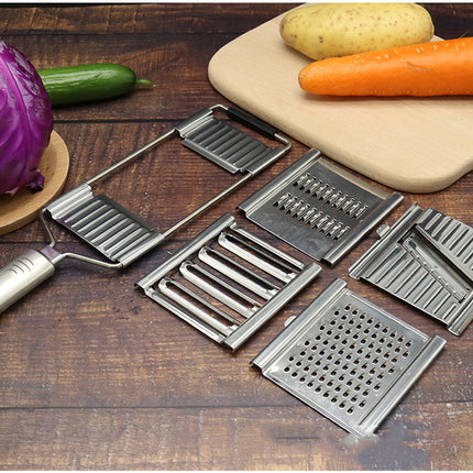 3-in-1 Stainless Steel Handheld Grater – Multi-Functional Vegetable Slicer & Fruit Shaver