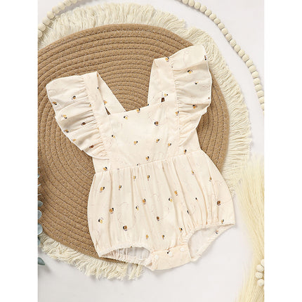 Baby Girl Honeybee Bubble Romper – 1st Bee-Day Outfit – Infant Bee Birthday Dress-Up & Photo Prop