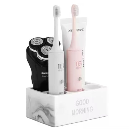Nordic Series Bathroom Organizer – Modern Toothbrush & Toothpaste Holder for Vanity