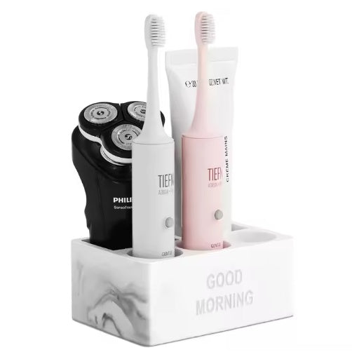 Nordic Series Bathroom Organizer – Modern Toothbrush & Toothpaste Holder for Vanity