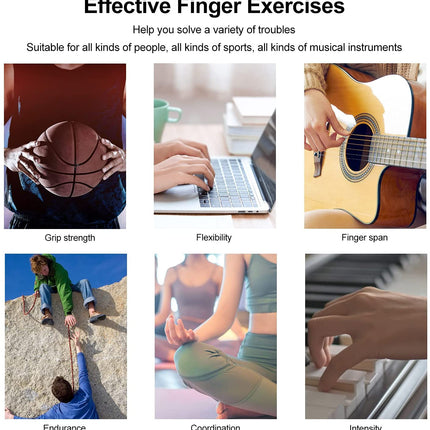 Silicone Finger Strengthener & Hand Grip Trainer – Adjustable Resistance Finger Stretcher – Rehabilitation Exercise Tool for Arthritis, Recovery & Grip Power