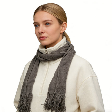 Unisex Lightweight Knit Skinny Scarf – Soft Narrow Neck Wrap for Modern Layered Outfits & Casual Styling