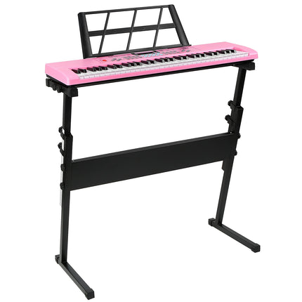 61-Key Digital Music Electronic Keyboard Set – Portable Electric Piano with Adjustable Stand & Microphone – Full Musical Instrument Kit for Kids & Beginners