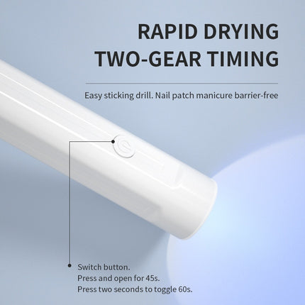 LuxeCure™ Portable LED Nail Lamp – Cordless Rechargeable Mini Dryer for Gel Nails