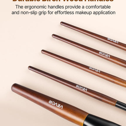 Artisan Collection 9pcs Makeup Brush Kit – Premium Wool Blend with Travel Storage Bag