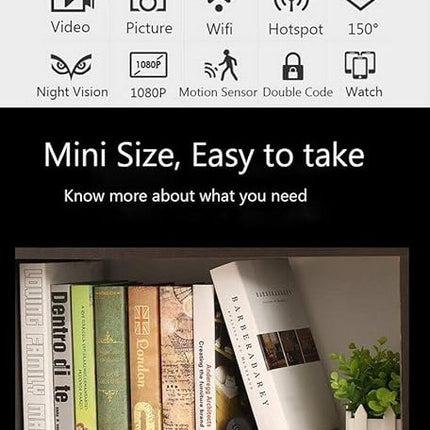 A9 Mini WiFi Wireless Security Camera – 1080P HD Hidden Spy Cam – Night Vision, Motion Detection & Magnetic Base – Smart Home Surveillance Monitor