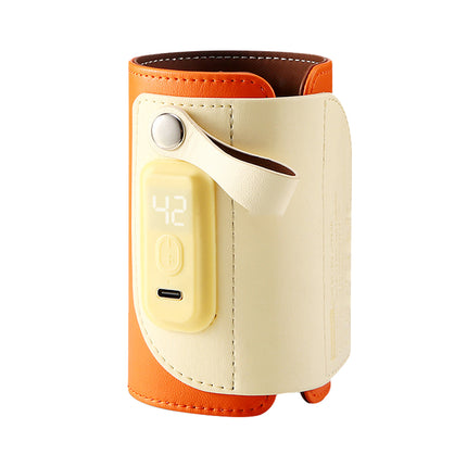 Portable Baby Milk Warmer – 5 Temperature Adjustable Bottle Warmer – USB Rechargeable Travel Milk Heater for Car & Outdoor