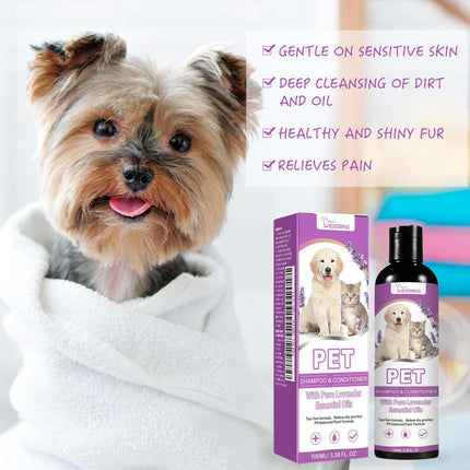 Yegebang Professional Pet Shampoo & Shower Gel – Itch Relief & Soothing Formula – Softening & Detangling Coat Care for Dogs & Cats