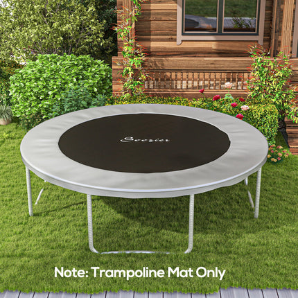 Universal Trampoline Replacement Jumping Mat – UV Resistant & Weatherproof – Heavy-Duty Bounce Mat with V-Rings for Round Trampolines