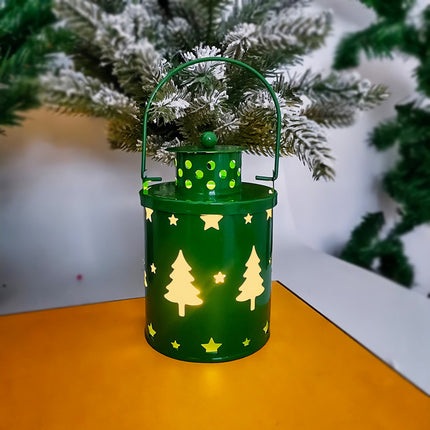 Christmas LED Lantern Lights – Nordic Style Decorative Wind Lamp with Electronic Candle – Realistic Flickering Flame Xmas Ornaments