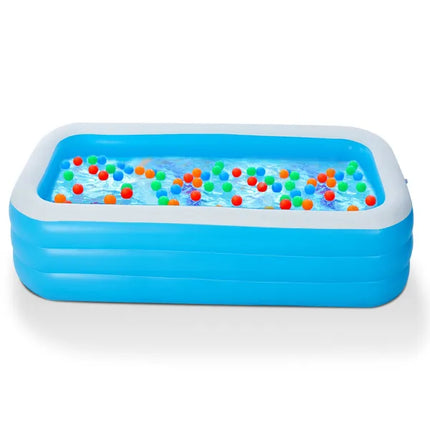Inflatable Swimming Pool – Large Family Swim & Play Center – Blow Up Kiddie Pool for Toddlers & Adults – Durable Outdoor Lounge Pool