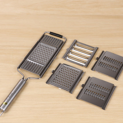 3-in-1 Stainless Steel Handheld Grater – Multi-Functional Vegetable Slicer & Fruit Shaver