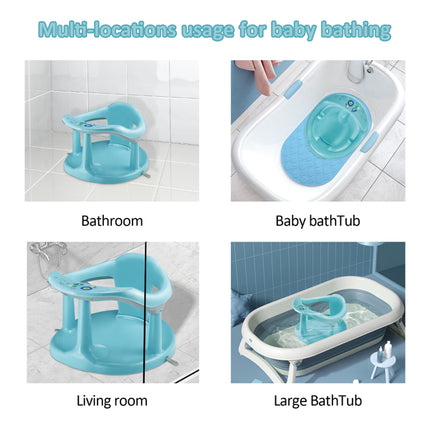 Non-Slip Baby Bath Seat – Secure Suction Cup Bathtub Chair – Ergonomic Infant Bathing Support with Backrest