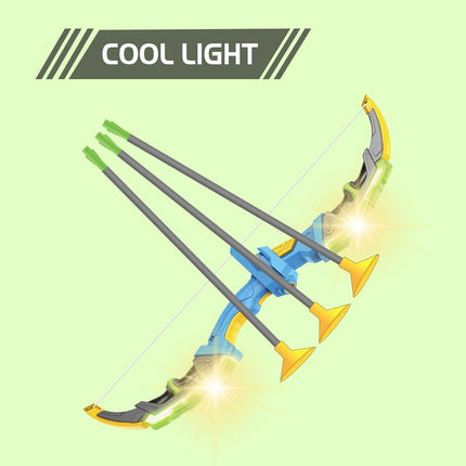 Kids Archery Bow and Arrow Set – 10 Suction Cup Arrows Included – LED Light-Up Hunting Game Toy – Perfect Outdoor & Indoor Gift for Boys & Girls