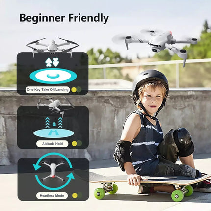 F10 Foldable Drone with 1080P HD Camera – WiFi FPV Live Video RC Quadcopter – Altitude Hold & One-Key Return – Portable Flying Toy for Adults & Beginners