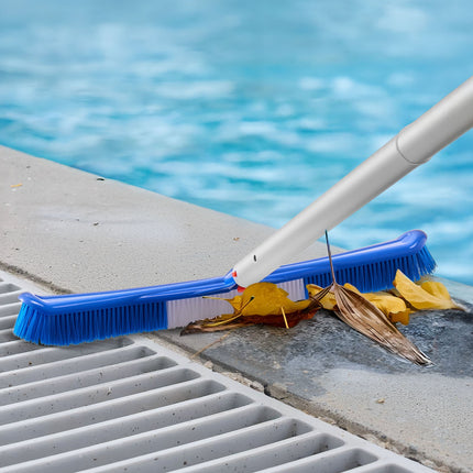 Complete Swimming Pool Cleaning Kit – Heavy Duty Leaf Skimmer Net, Deep Bag Rake & 2 Interchangeable Brush Heads – Professional Maintenance Set for Pools, Spas & Ponds
