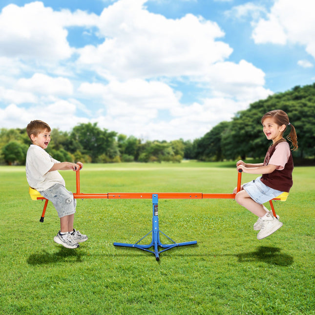 360-Degree Rotating Kids Seesaw – Swivel Teeter Totter for Backyard & Garden – 100 lbs Capacity – Durable Outdoor Play Equipment for Ages 3+