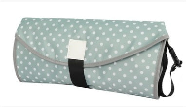 Portable Baby Changing Pad – Waterproof Travel Diaper Station – Compact Foldable Nappy Clutch with Head Cushion