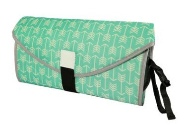 Portable Baby Changing Pad – Waterproof Travel Diaper Station – Compact Foldable Nappy Clutch with Head Cushion