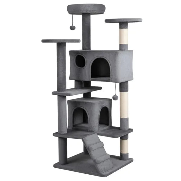 52-Inch Multi-Level Cat Tree Tower – Plush Activity Center with Scratching Posts & Cozy Condos for Indoor Cats