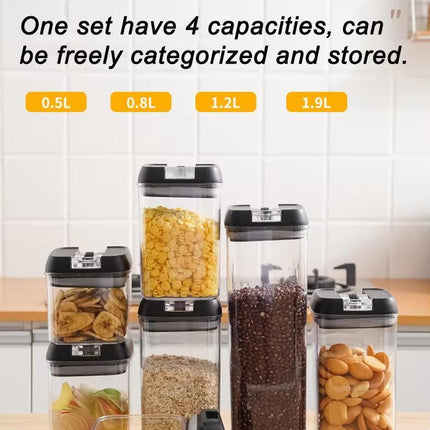 7-Piece Airtight Food Storage Container Set – BPA-Free Clear Pantry Organizers with Locking Lids for Flour, Cereal & Snacks