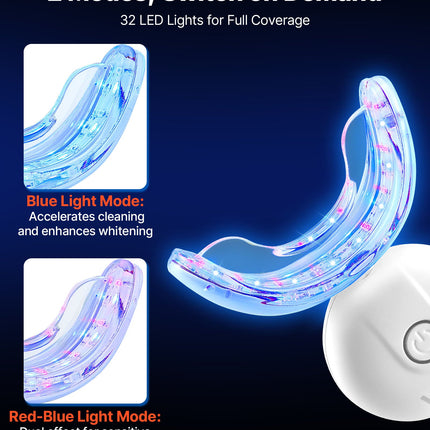 Complete 32-LED Wireless Teeth Whitening Set – 15-Minute Fast Stain Removal Professional Kit