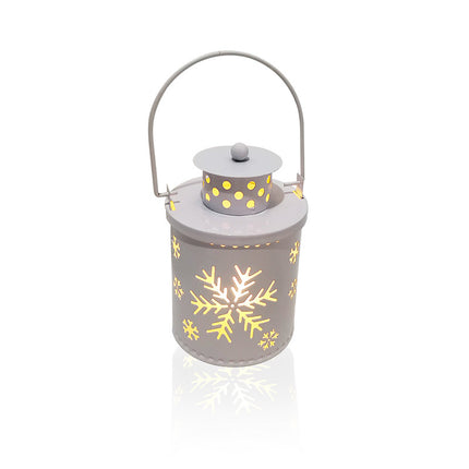 Christmas LED Lantern Lights – Nordic Style Decorative Wind Lamp with Electronic Candle – Realistic Flickering Flame Xmas Ornaments