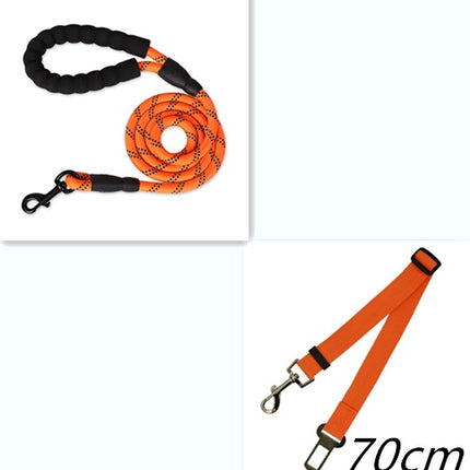 Reflective Dog Leash – Heavy Duty Nylon Pet Dog Lead Rope for Small, Medium & Large Dogs – Padded Handle for Walking & Training