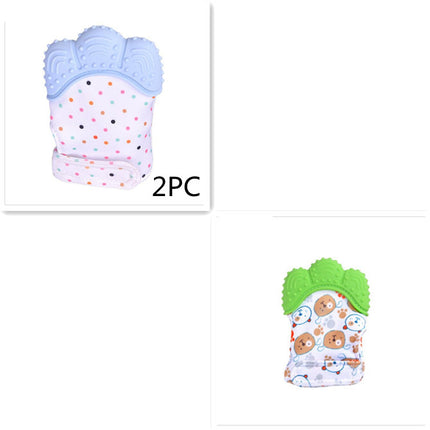 Baby Teething Mitten – Food Grade Silicone Self-Soothing Teether Glove – Anti-Bite & Pain Relief Molar Toy for Toddlers