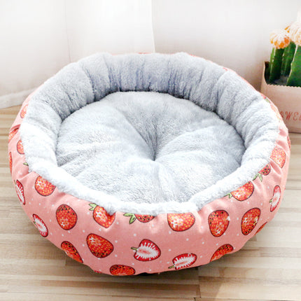 Calming Dog & Cat Donut Bed – Ultra Soft Plush Round Pet Bed – Self-Warming Faux Fur Marshmallow Bed for Better Sleep