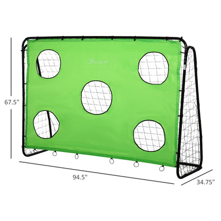 8' x 5' Soccer Goal Post for Backyard – All-Weather Professional Net – Heavy-Duty Portable Football Goal for Kids & Youth Training