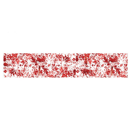Spooky Bloody Handprint Halloween Tablecloth – Durable & Reusable Party Table Cover – Frightening Festive Decor for Haunted Houses & Gatherings