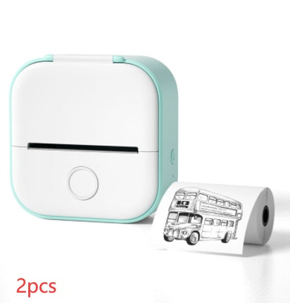 Mini Portable Thermal Printer - Wireless Bluetooth Pocket Printer for Photos, Study Notes & Labels - Inkless Mobile Photo Printer for iOS & Android
