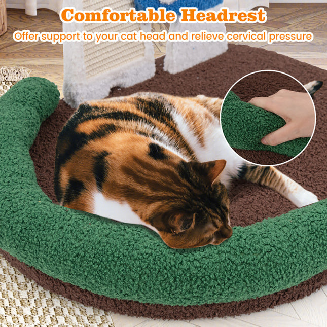 Mushroom Cat Bed & Scratcher – 2-in-1 Whimsical Cat Nest with Sisal Scratching Board – Cute Forest-Themed Furniture for Indoor Cats