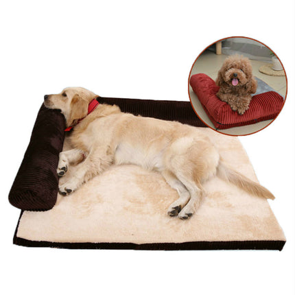 Calming Dog Bed & Cat Bed – Ultra Soft Plush Donut Cuddler – Self-Warming Washable Pet Bed for Improved Sleep & Anxiety Relief