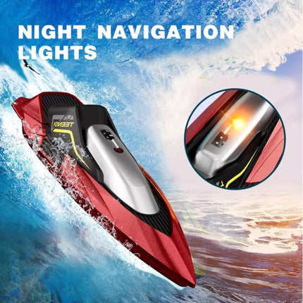 4DRC S5 High-Speed RC Racing Boat – Waterproof Remote Control Ship for Pools & Lakes – Kids & Adults Electric Speedboat – Summer Water Toy