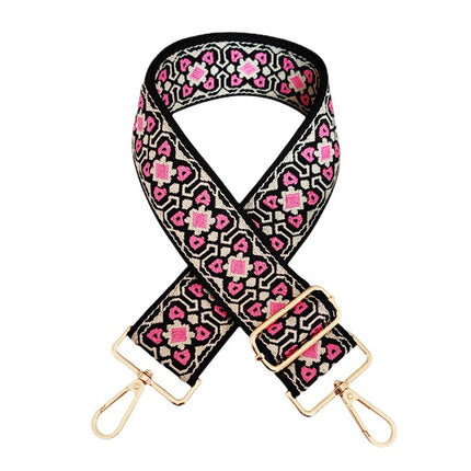 Embroidered Adjustable Bag Strap – Stylish Replacement Shoulder Strap for Handbags & Crossbody Bags