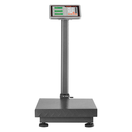VEVOR 660 lbs Digital Platform Scale – High-Precision Computing Floor Scale – Stainless Steel Industrial Scale with LB/KG Price Calculator for Shipping, Luggage & Boxes