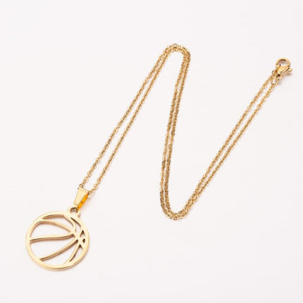 Stainless Steel Volleyball Pendant Necklace – Durable & Hypoallergenic Sports Jewelry – Perfect Gift for Volleyball Players & Enthusiasts