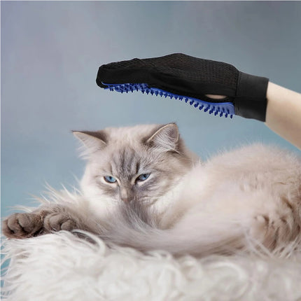 Premium Pet Grooming Gloves (1 Pair) – Gentle Deshedding & Massage Brush – Effective Hair Remover for Dogs, Cats, Horses & Rabbit