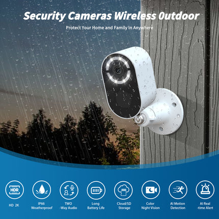 Solar Powered Wireless Security Camera – 1080P HD WiFi Outdoor CCTV – PIR Motion Detection, Night Vision & 2-Way Audio – 100% Wire-Free Surveillance