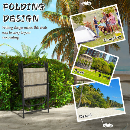 4-Piece Folding Patio Camping Chair Set – Portable Outdoor Seating for Family & Groups – Heavy Duty Steel Frame with Carry Bags
