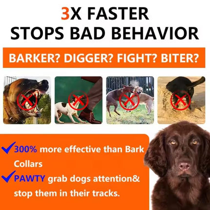 Professional 3-Emitter Dog Bark Deterrent – High-Power Ultrasonic Training Tool – 50ft Range Anti-Bark Device – 100% Safe & Humane Stop Barking Silencer