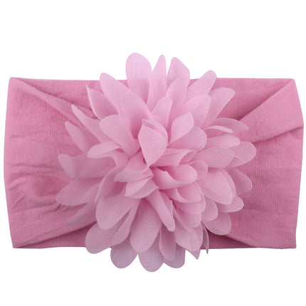 Baby Girl Chiffon Flower Headband – Soft Elastic Floral Hair Accessory – Cute Princess Headpiece for Newborns & Toddlers