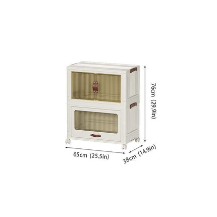 Multi-Layer Baby Storage Cabinet with Wheels – Transparent Easy-Open Lids – Mobile Nursery Organizer for Diapers, Toys & Clothes
