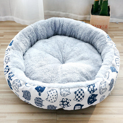 Calming Dog & Cat Donut Bed – Ultra Soft Plush Round Pet Bed – Self-Warming Faux Fur Marshmallow Bed for Better Sleep