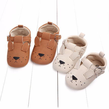 Baby First Walkers – Soft Sole Matte Leather Animal Shoes – Non-Slip Cartoon Infant Loafers for Spring & Fall