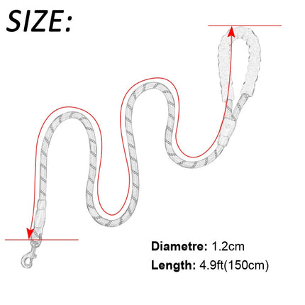 Reflective Dog Leash – Heavy Duty Nylon Pet Dog Lead Rope for Small, Medium & Large Dogs – Padded Handle for Walking & Training