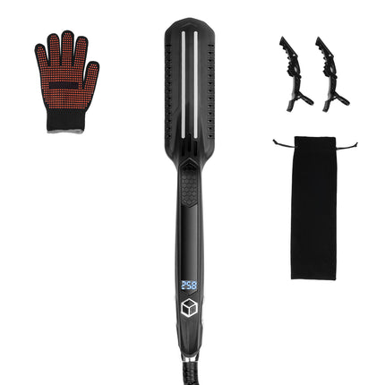 VEVOR™ Professional Dual Infrared Hair Straightener – Titanium Flat Iron with 19 Temp Levels